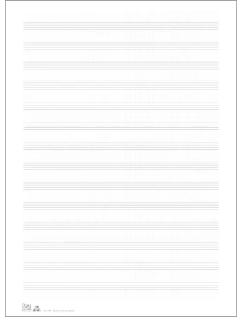 Notenpapier Siestrop mit Hilfslinien